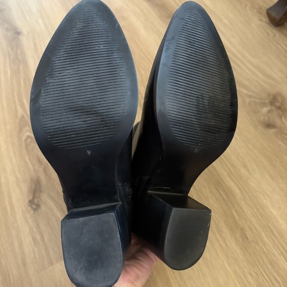 Steve Madden Portia Black Leather Ankle Boots – Size 9 minimalist, pointed toe, - Picture 6 of 6